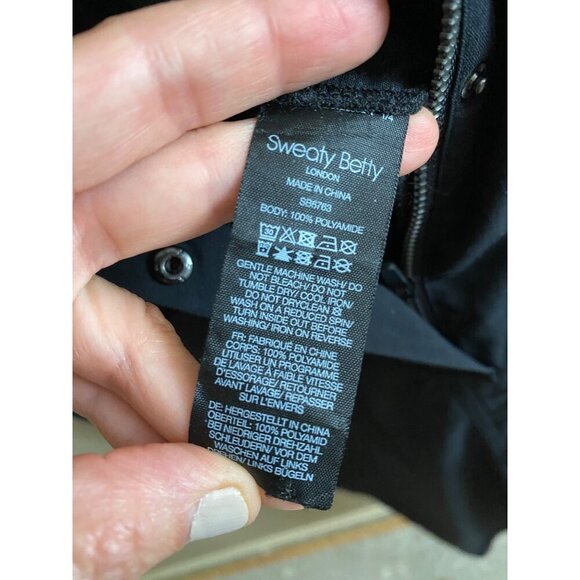 sweaty betty agile boiler suit utility jumpsuit sz small black short sleeve - Picture 4 of 7